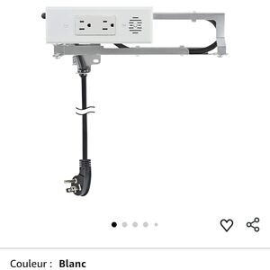 White Under-Cabinet Power Strip